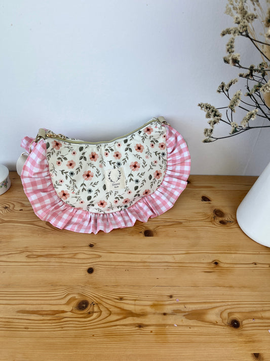 Sac Milan jersey Amandine et vichy rose