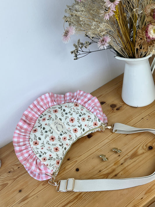 Sac Milan jersey Amandine et vichy rose