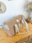 Sac Louison gaze caramel et vichy galet