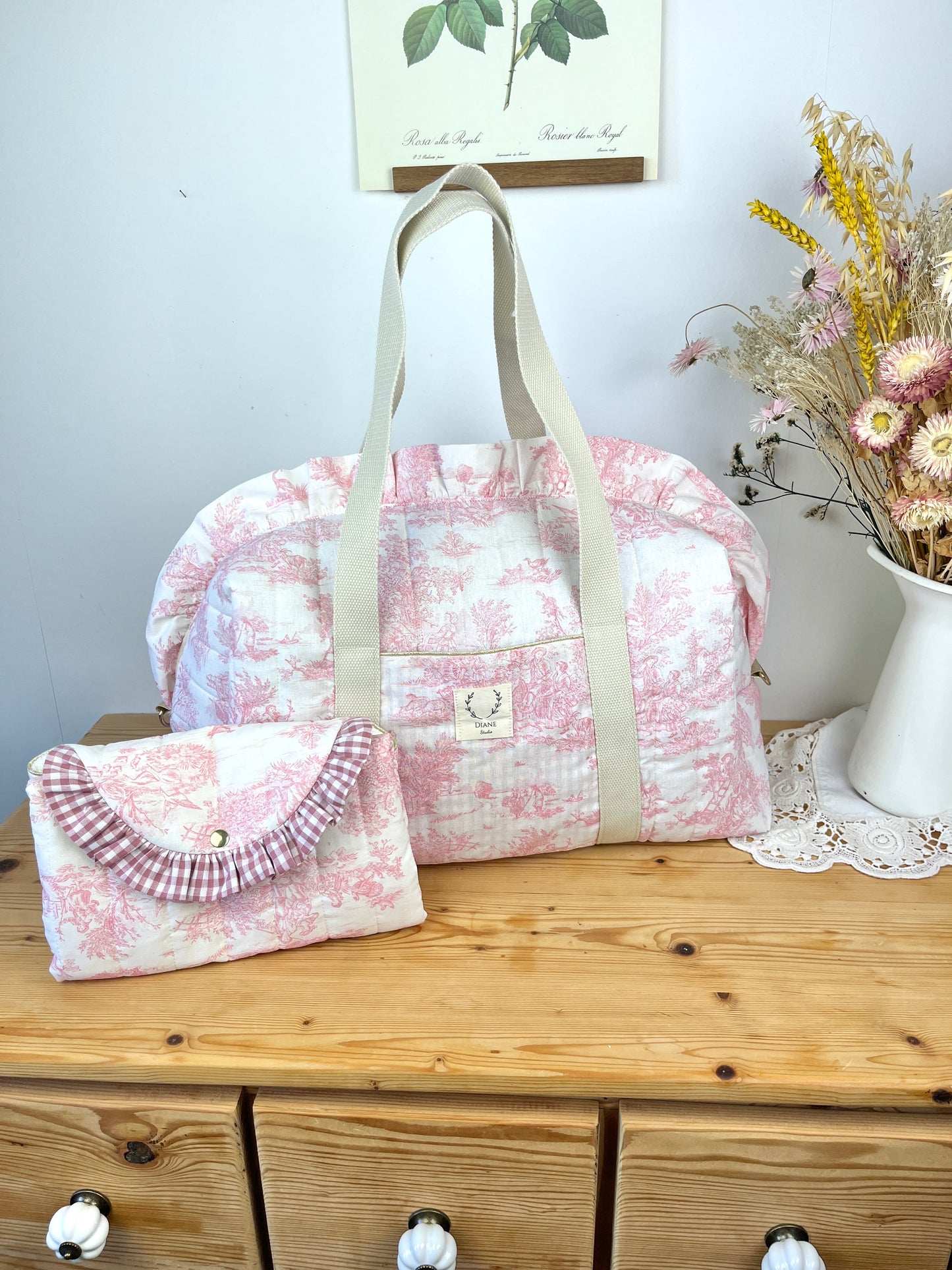 Le sac Chloé toile de jouy rose