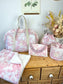Ensemble Sac Chloé, panier pochon, pochon, couverture et matelas à langer personnalisable