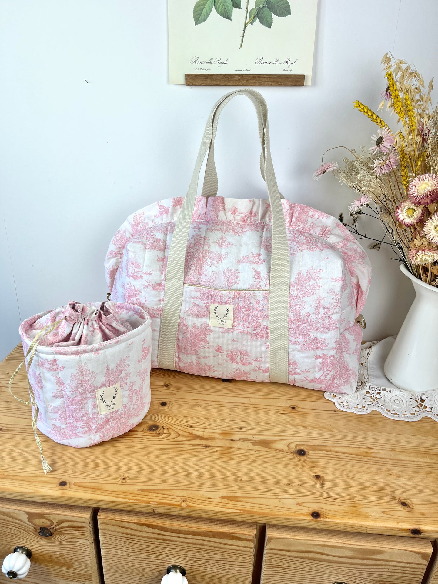 Ensemble Sac Chloé et panier pochon personnalisable