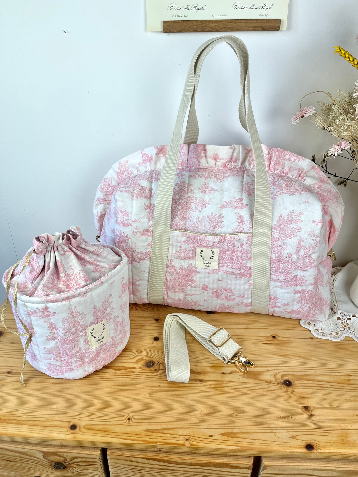 Ensemble Sac Chloé et panier pochon personnalisable