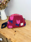 Colette sherpa shoulder bag in pink tulips - in stock