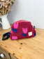 Colette sherpa shoulder bag in pink tulips - in stock