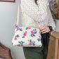 Colette fuchsia floral sherpa shoulder bag - in stock