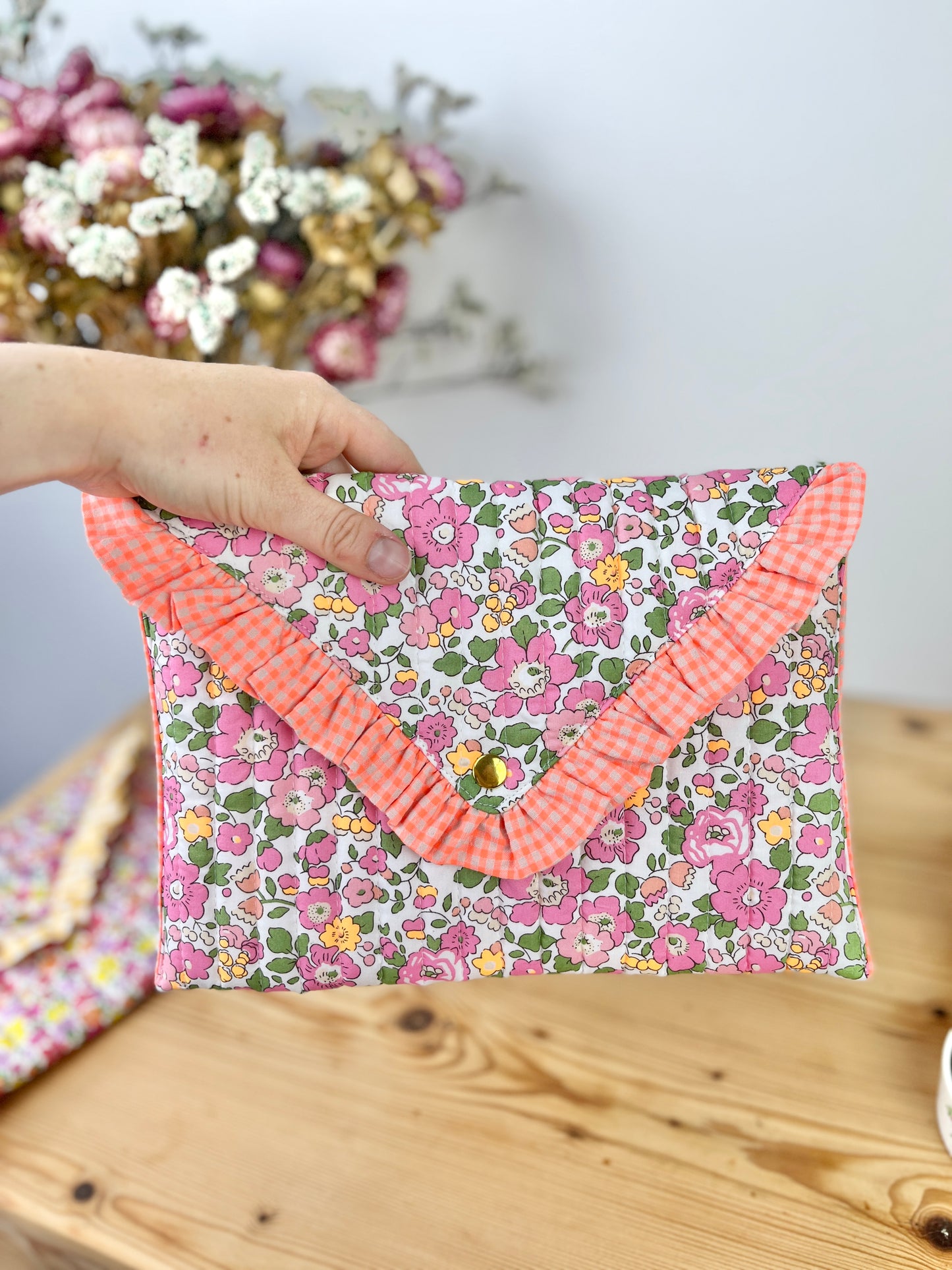 Charlotte quilted clutch, exclusive Liberty of London