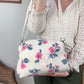 Colette fuchsia floral sherpa shoulder bag - in stock