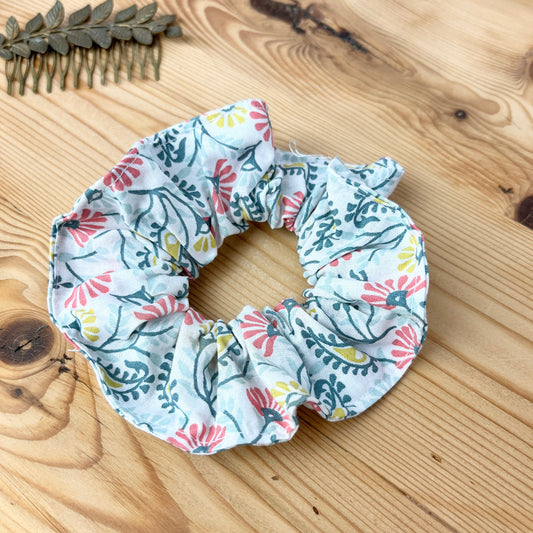 Folk cotton scrunchie