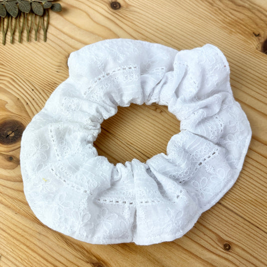 English embroidery scrunchie