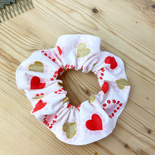 Golden heart scrunchie