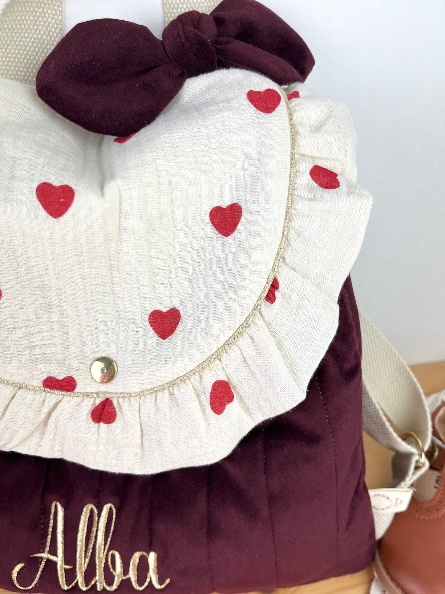 Ensemble : sac à dos Eglantine, couverture enfant personnalisable