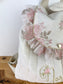 Le sac à dos Églantine jacquard roses pailleté gaze crème