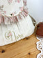 Le sac à dos Églantine jacquard roses pailleté gaze crème