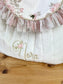 Le sac à dos Églantine jacquard roses pailleté gaze crème