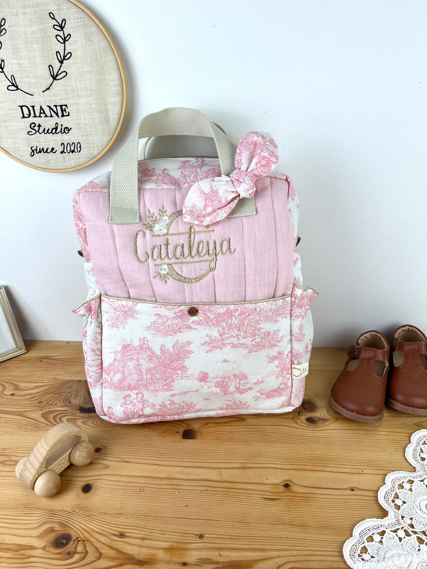 Ensemble : couverture enfant et sac Ombeline personnalisable