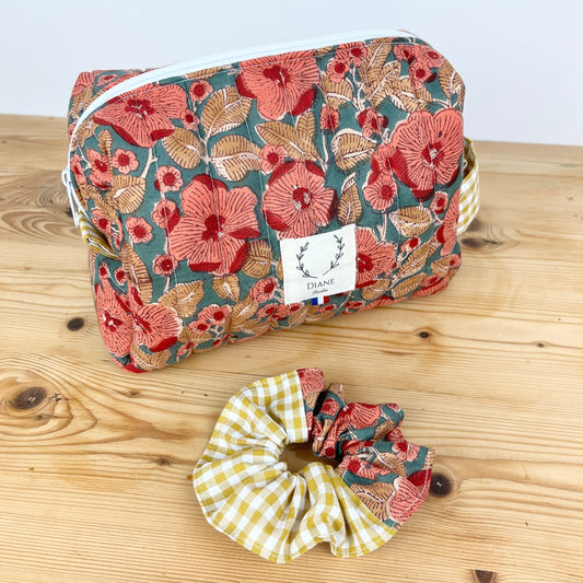 Colette Sahar toiletry bag and her scrunchie