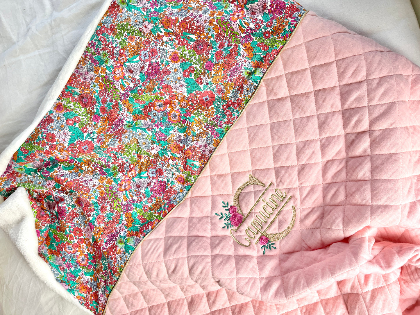 Nap set: Liberty of London blanket and pillowcase, 100% customizable