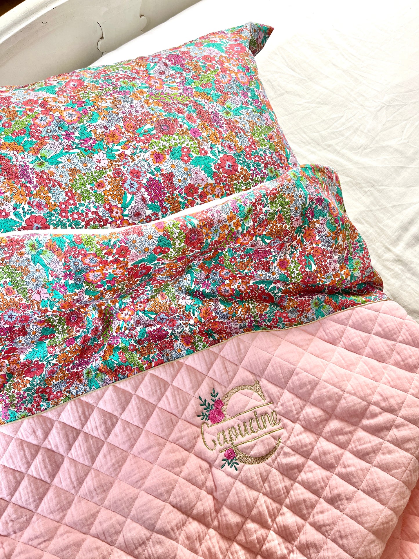 Nap set: Liberty of London blanket and pillowcase, 100% customizable