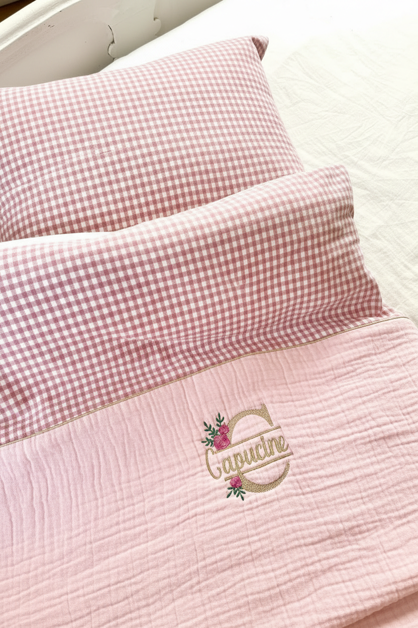 Ensemble sieste : couverture et taie d'oreiller 100% personnalisable