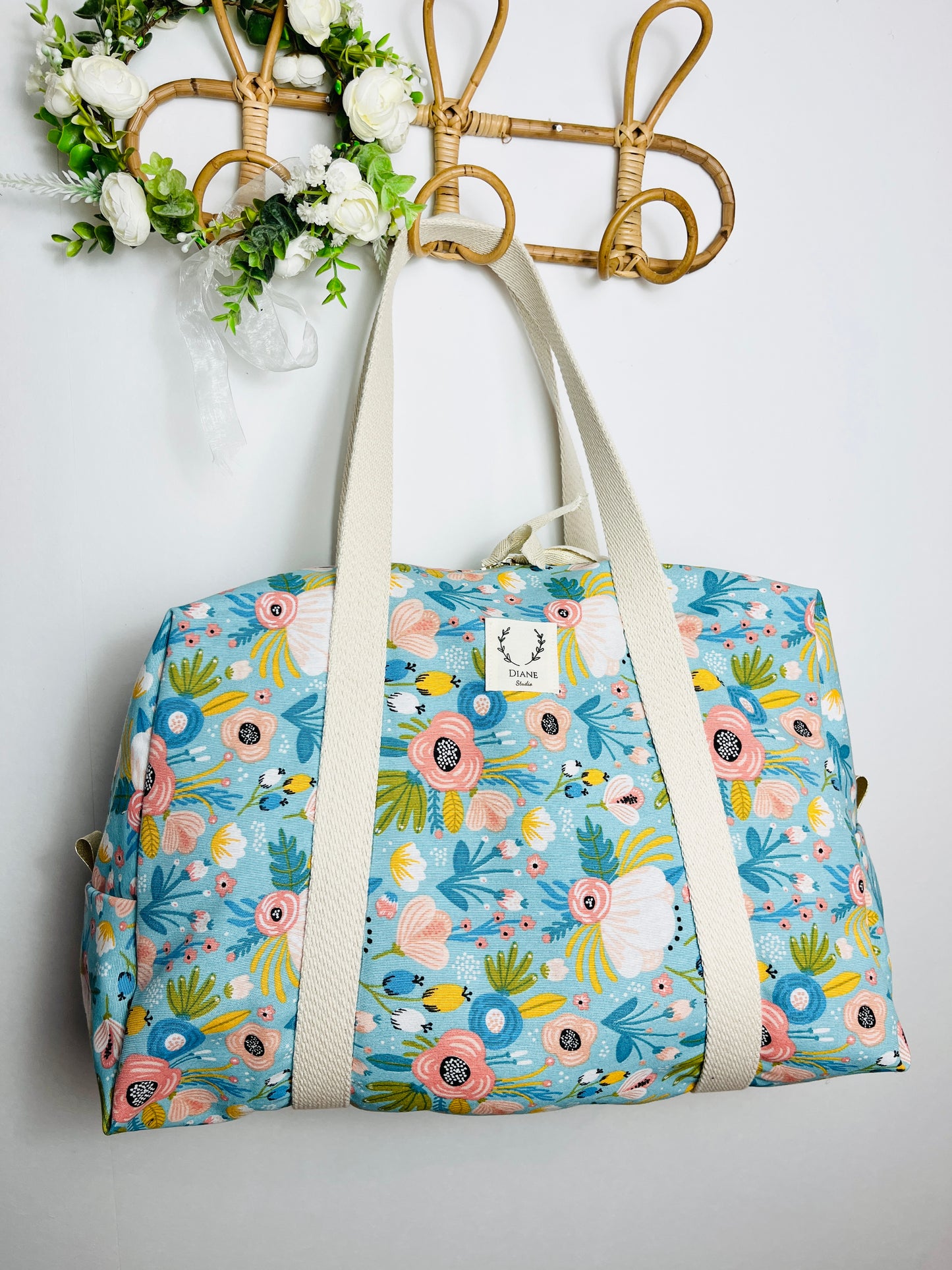The 100% customizable ruffled diaper bag