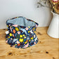 Children's neck warmer with sequins and floral velvet