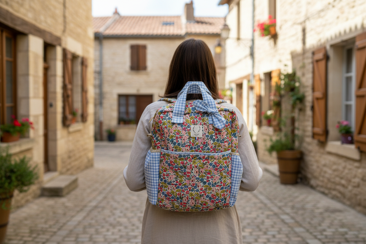 The customizable Angélique embroidered backpack