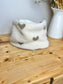 Children's sherpa neck warmer with caramel hearts