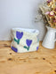 The children's sherpa neck warmer with tulip print