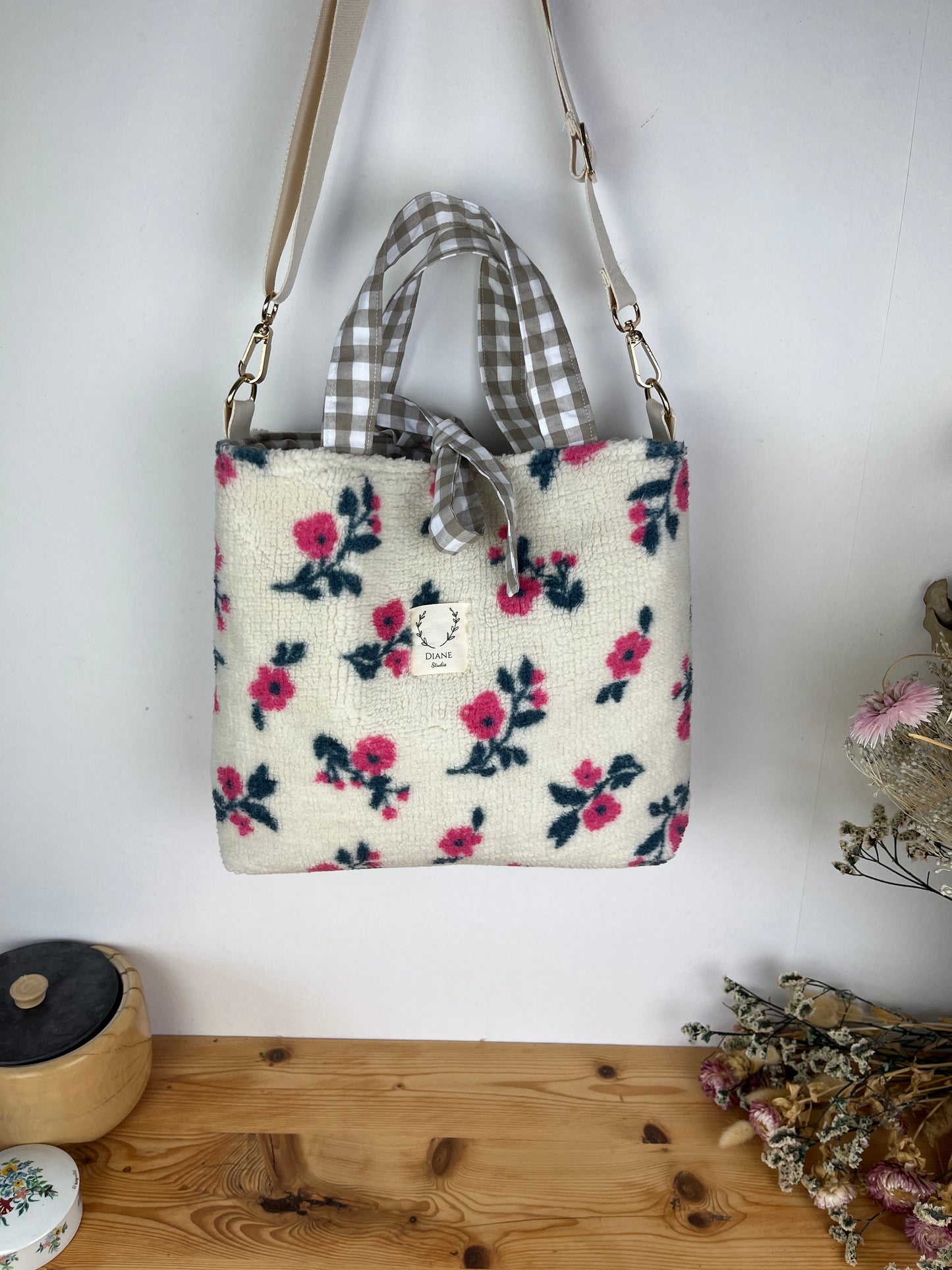 Félicie floral sherpa bag