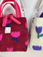 Félicie sherpa bag with tulip and rose print