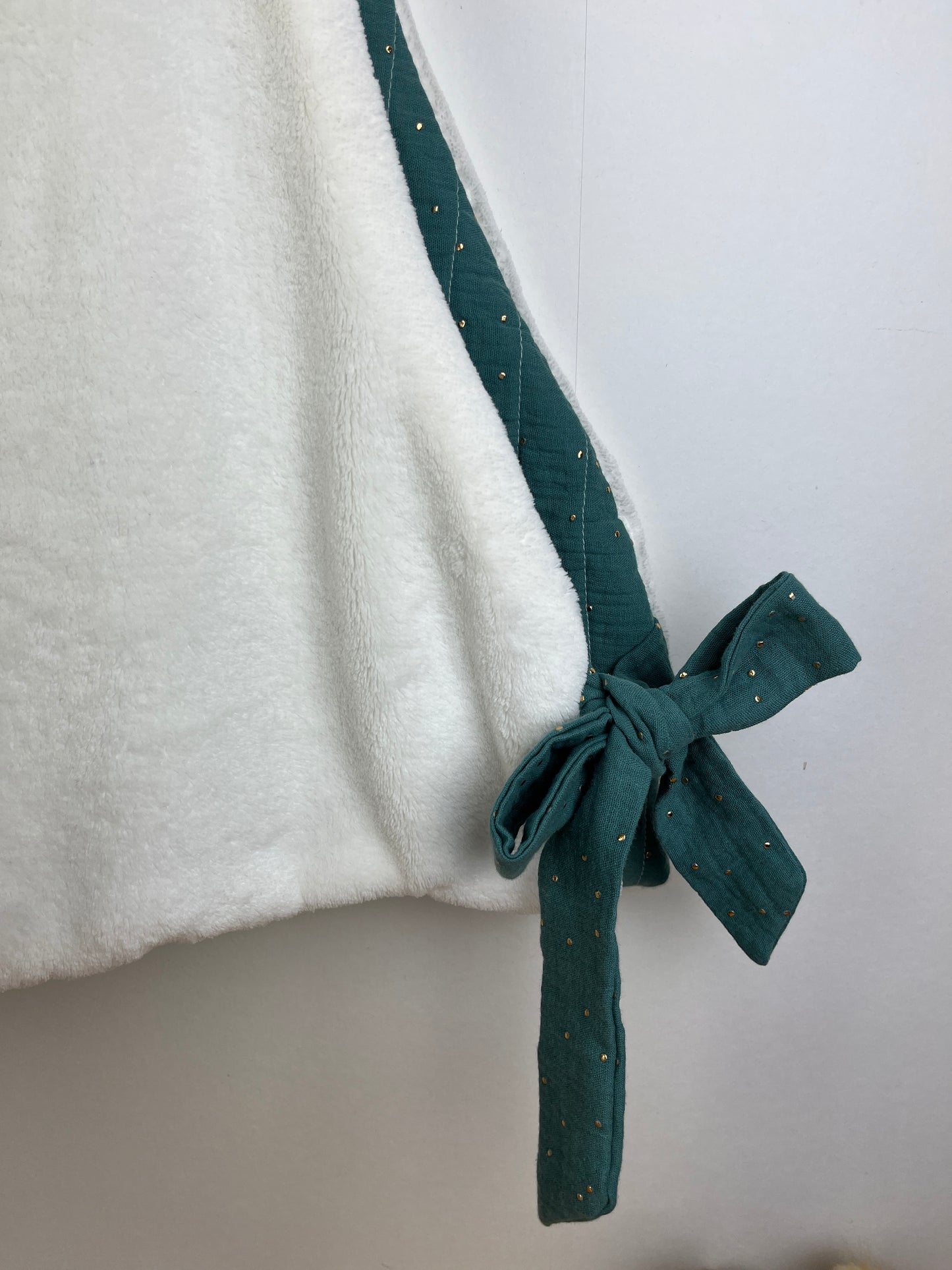 The Josephine sweater in eucalyptus gauze and soft fleece