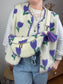 The Eléonore sherpa fanny pack in mauve tulips