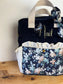 Set: Ombeline blanket and bag with floral initial 