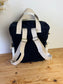 Set: Ombeline blanket and bag with floral initial 
