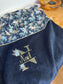 Set: Ombeline blanket and bag with floral initial 