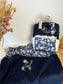 Set: Ombeline blanket and bag with floral initial 