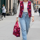 Félicie sherpa bag with tulip and rose print