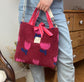 Félicie sherpa bag with tulip and rose print