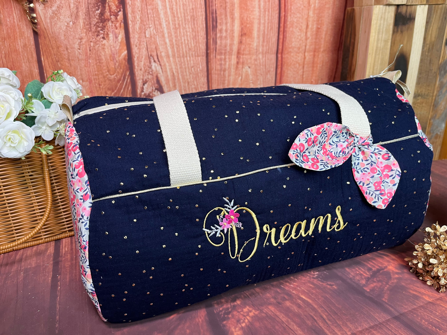Sac Louison adulte initiale florale
