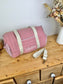 Louison enfant gaze et vichy rose thé