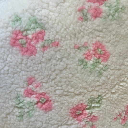 NEW! Pastel floral sherpa pajamas - no embroidery