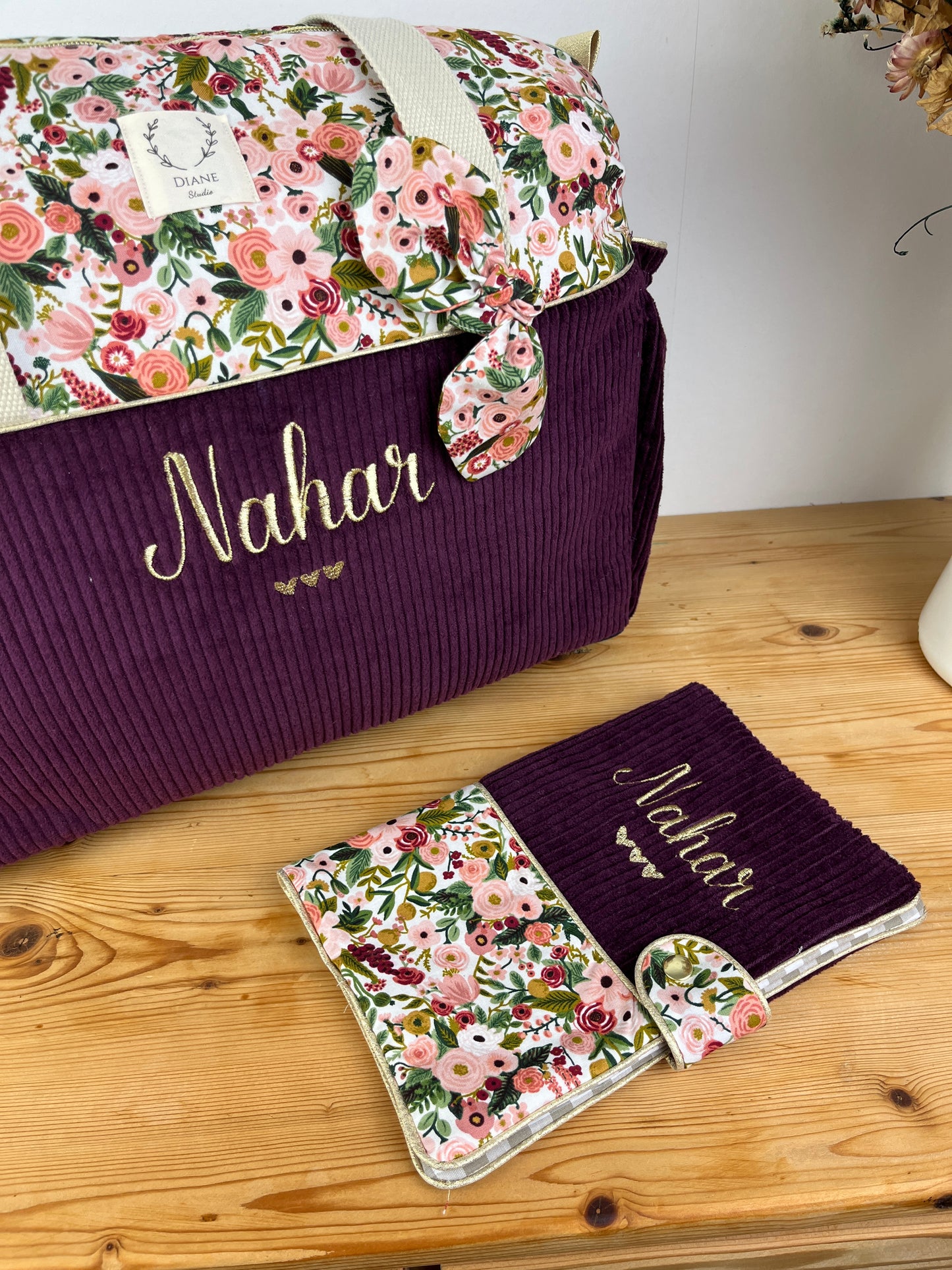 Love the 100% customizable embroidered diaper bag