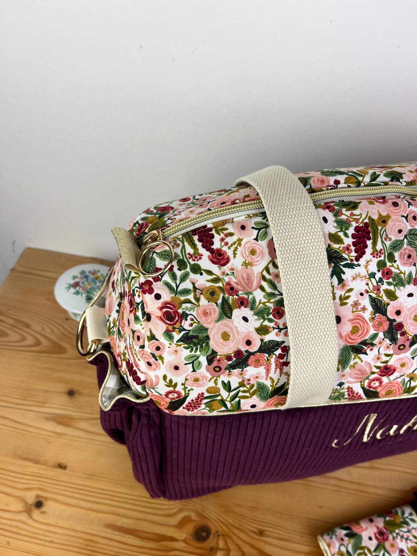 Love the 100% customizable embroidered diaper bag