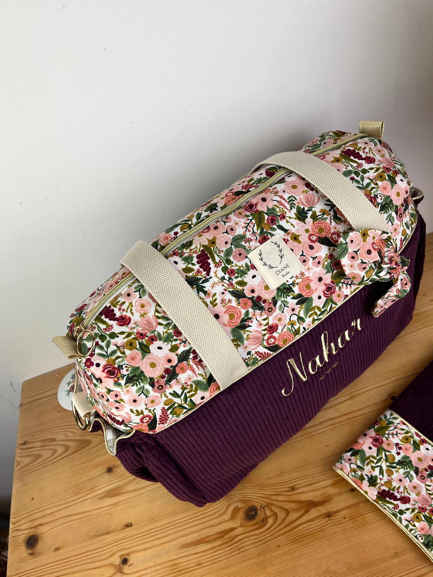 Love the 100% customizable embroidered diaper bag
