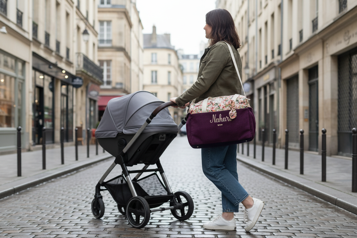 Love the 100% customizable embroidered diaper bag