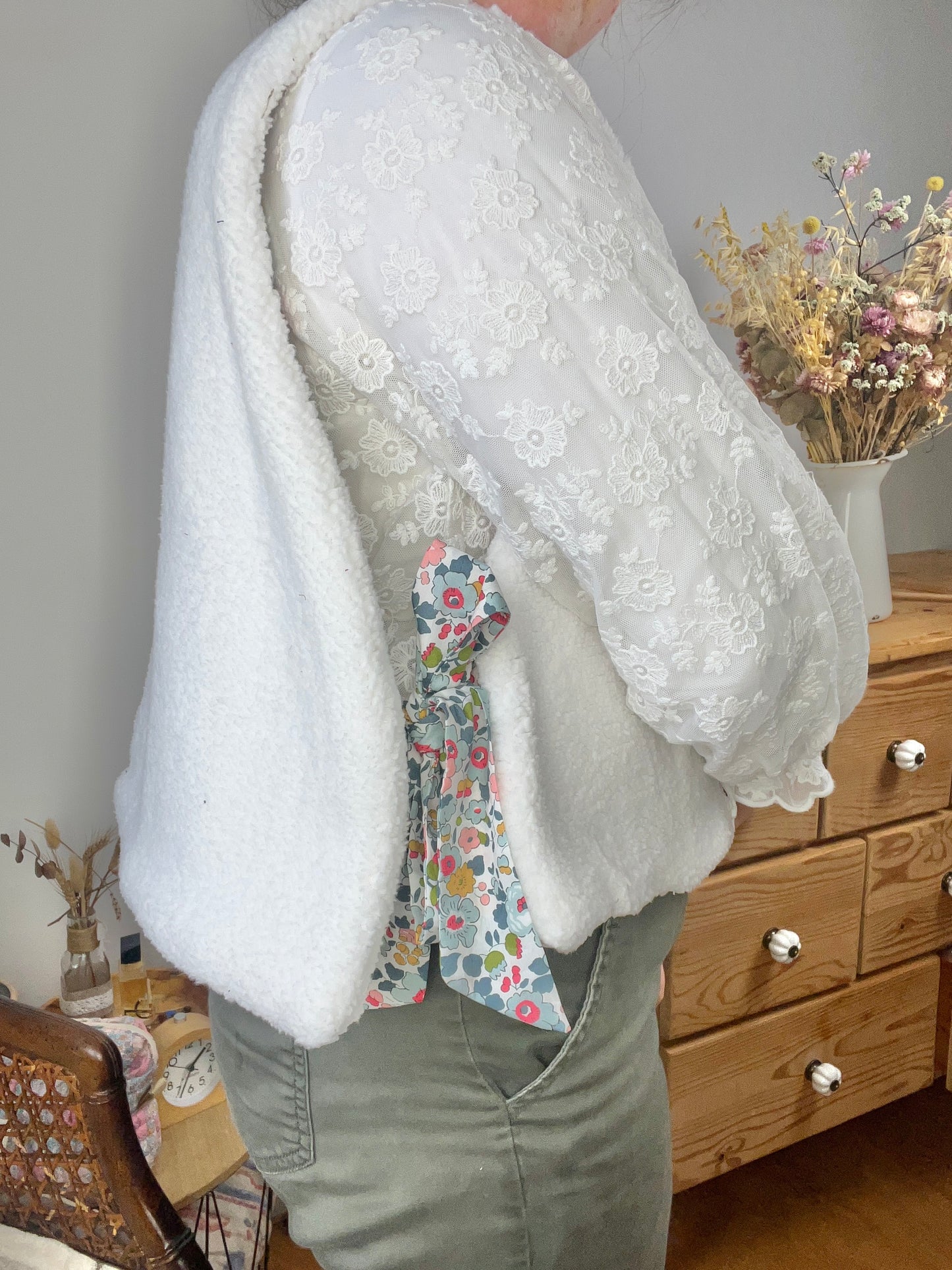 The Josephine Betsy porcelain and sherpa sweater