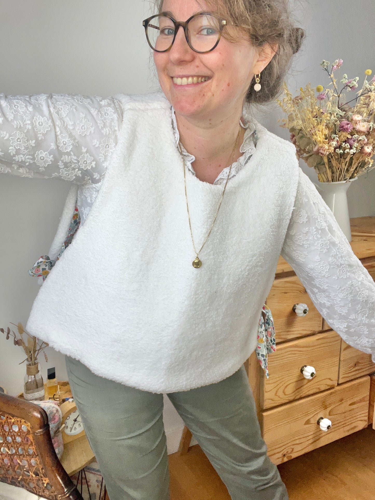 The Josephine Betsy porcelain and sherpa sweater