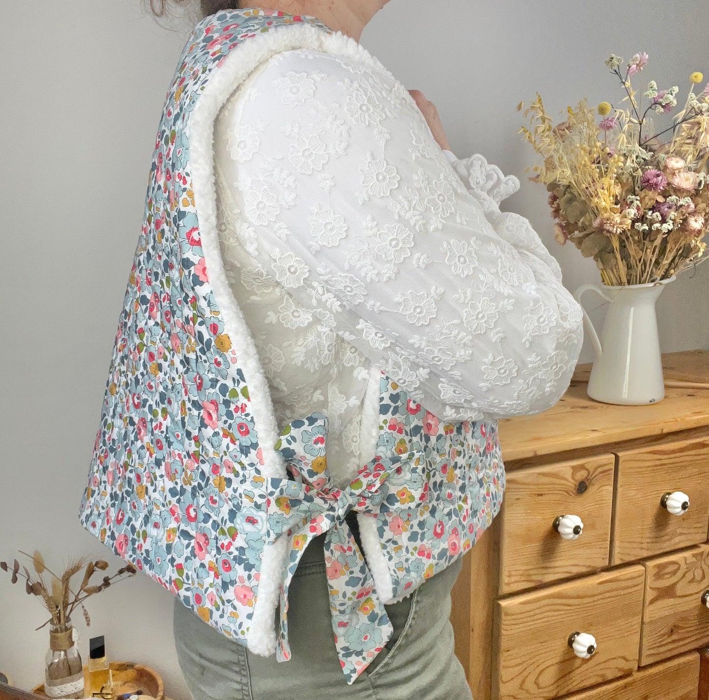 The Josephine Betsy porcelain and sherpa sweater