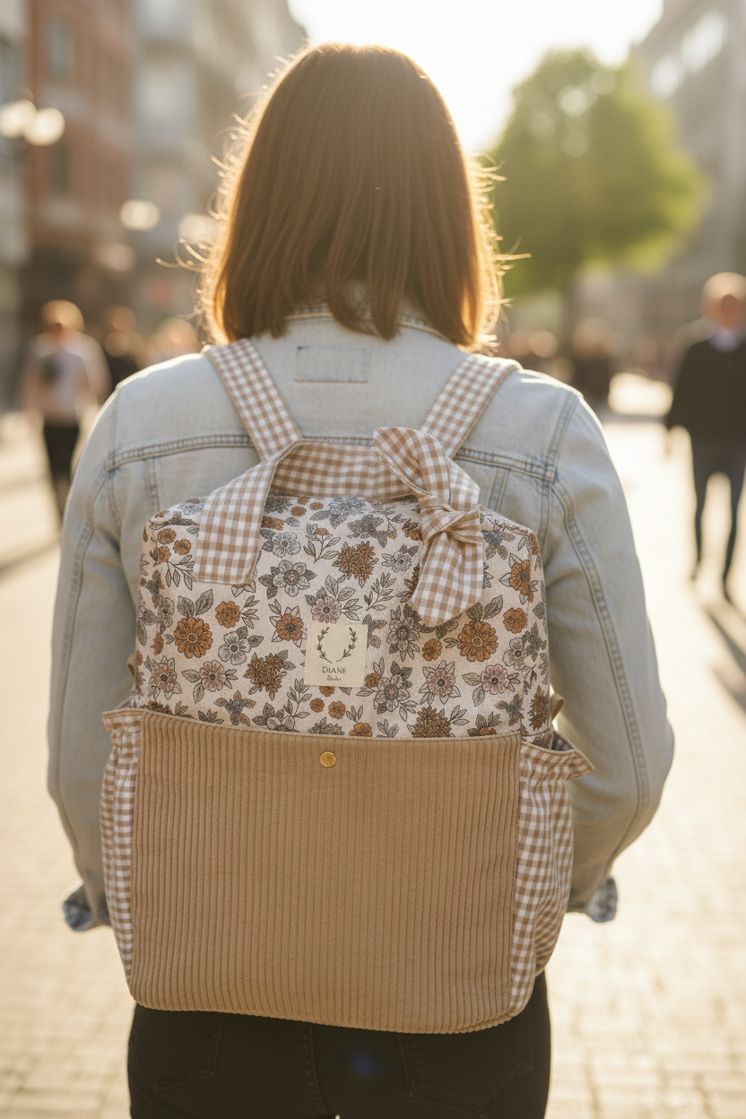 The customizable Angélique embroidered backpack